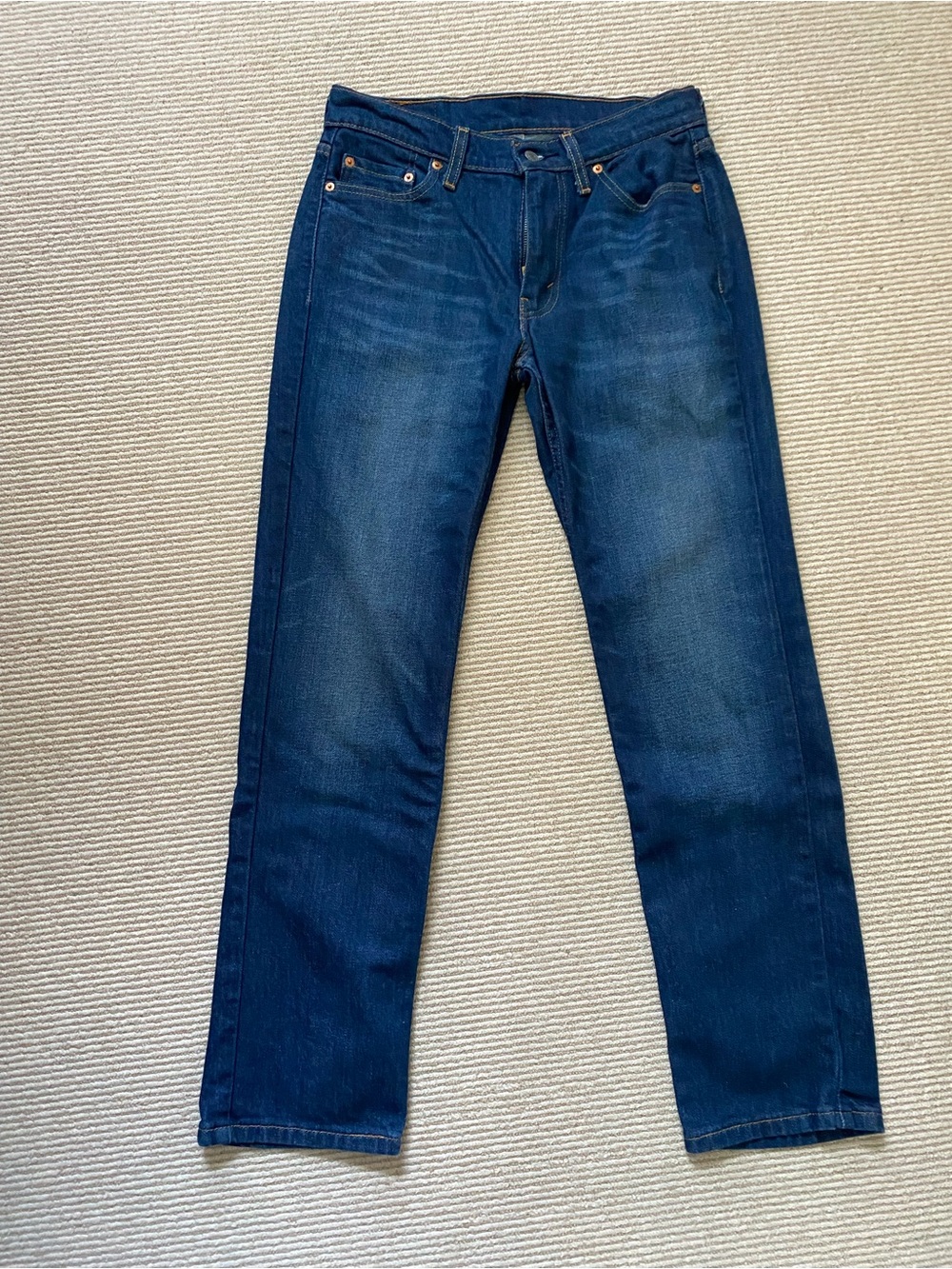 Levi's 514 Jeans Straight Leg Dark Blue Wash Western Denim Classic 30